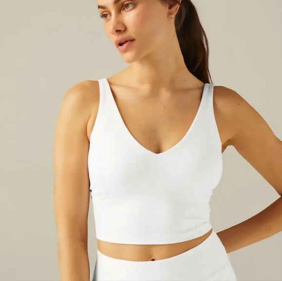 Beyond Yoga Spacedye Always On Cropped Tank NWT Cloud White Size Small - Picture 2 of 11